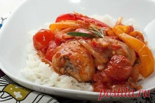 Курица запеченная с овощами кулинарный рецепт с фото от Paragrams