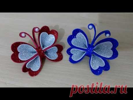 فراشة من الفوم للتزيين/افكار من الفوم للديكور /أعمال يدوية من الفوم/DIY Home Decor / Arts and craft