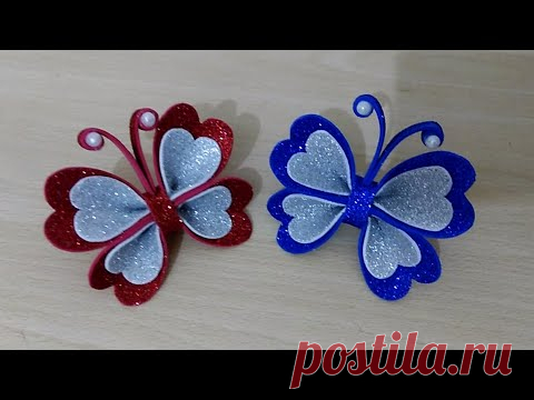 فراشة من الفوم للتزيين/افكار من الفوم للديكور /أعمال يدوية من الفوم/DIY Home Decor / Arts and craft