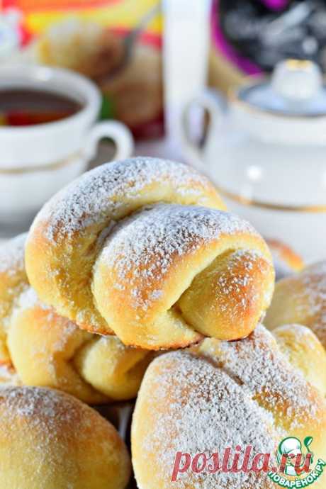 Сахарные постные булочки - кулинарный рецепт