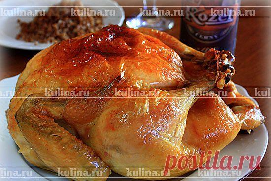 Домашняя курица, запеченная с гречкой в духовке – рецепт приготовления с фото от Kulina.Ru