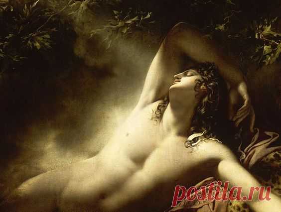 Anne-Louis GIRODET de Roussy-Trioson - detail The Sleep of Endymion