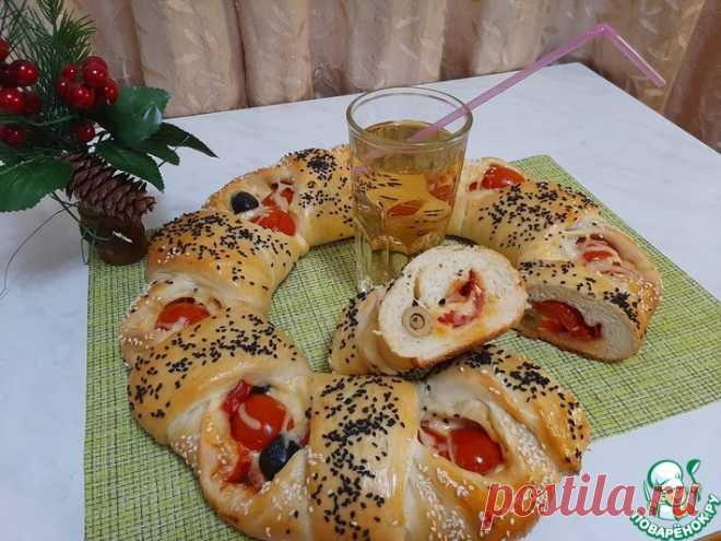 Пирог-пицца Кулинарный рецепт
