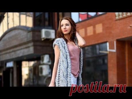 Анонс: как вязать жилет спицами - пряжа в klubkoff.ru