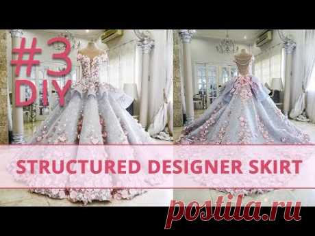 How to Make Structured Designer Skirt? #3 Corset Academy Courses - YouTube