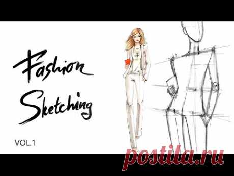 Fashion sketching: Офисный стиль Часть 1. Построение женской фигуры в динамике