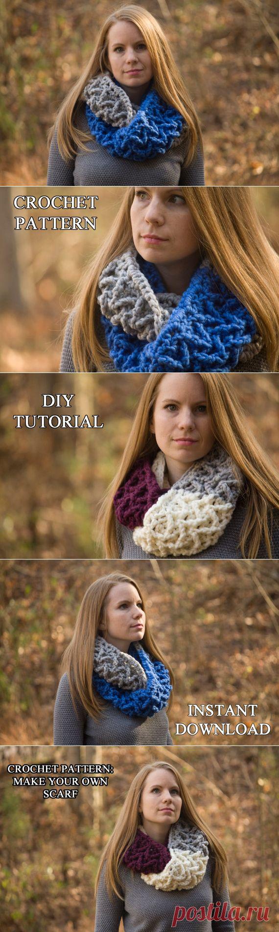 CROCHET PATTERN Chevron Infinity Scarf Pattern от WellRavelled