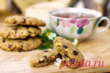 Печенье с шоколадом и арахисовым маслом