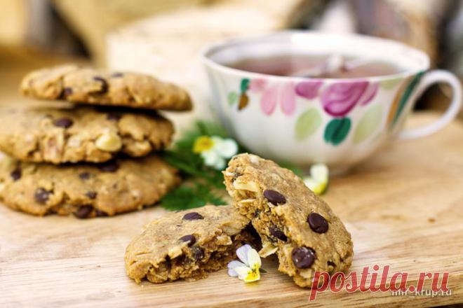 Печенье с шоколадом и арахисовым маслом