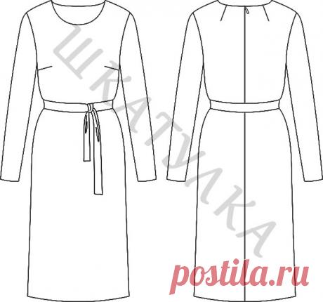 Выкройка простого платья WD101219 | Шкатулка