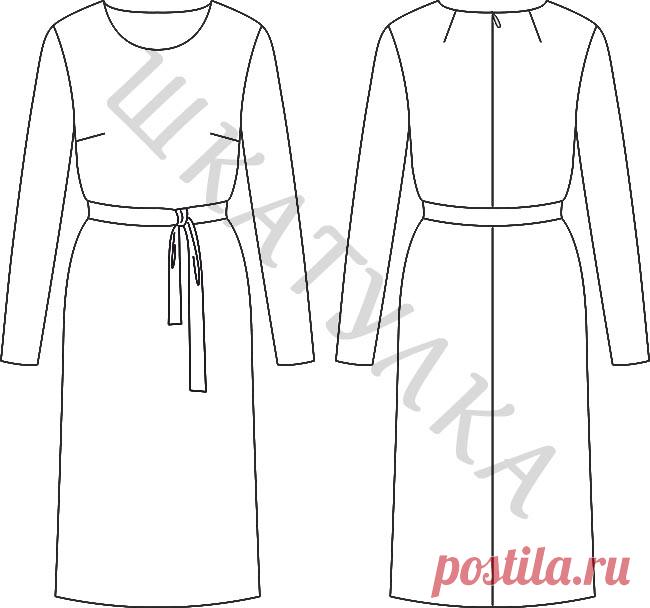 Выкройка простого платья WD101219 | Шкатулка