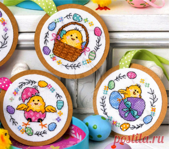 Пасхальный декор с вышивкой: идеи и схемы