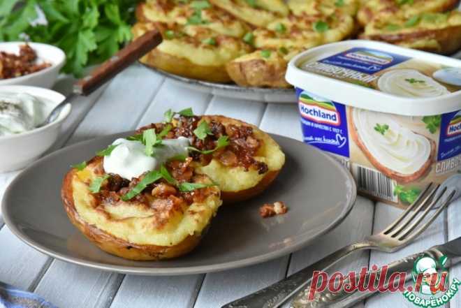 Картофельные шкурки, фаршированные сыром Кулинарный рецепт