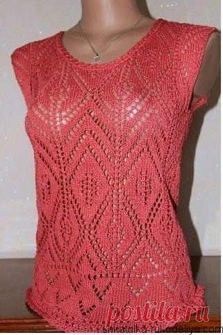 Кофточка из хлопка спицами. Вязание спицами летних кофт Кофточка из хлопка спицами. Вязание спицами летних кофт