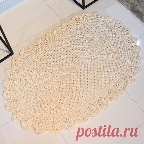Пригодятся на даче и дома: уютные коврики, которые можно связать крючком | Вязание с Paradosik_Handmade | Дзен