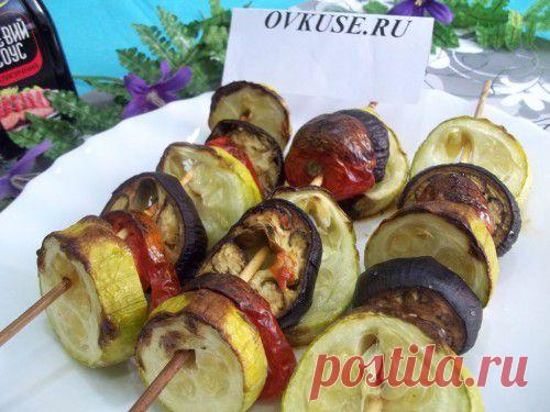 Овощной шашлык в духовке / Простые рецепты