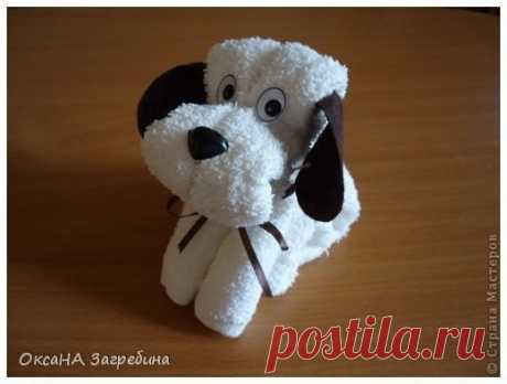 Щенок из полотенца
