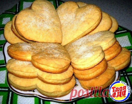 Сердечные сметанные коржики