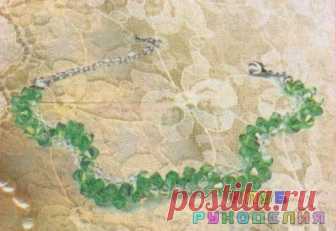ВОЛНИСТАЯ ЦЕПОЧКА ИЗ БИСЕРА.СХЕМЫ.ОПИСАНИЕ - Клуб рукоделия МАТЕРИАЛЫ Биконусные кристаллы лилового цвета 5 мм в диаметре. Биконусные кристаллы прозрачные без цвета Змм в диаметре. Мононить. Застежка с цепочкой. Нож