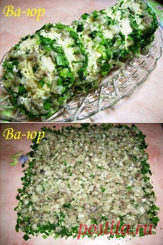 Вкуснейший рулет с сельдью - Простые рецепты Овкусе.ру
