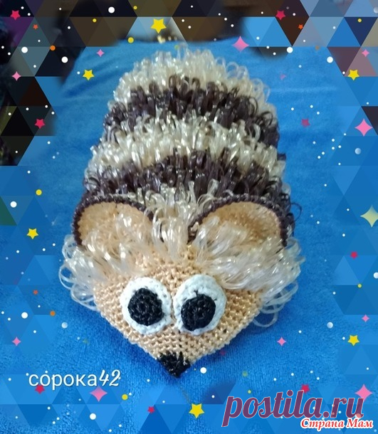 Мини МК по вязанию мочалок игрушек. Мышка - Страна Мам