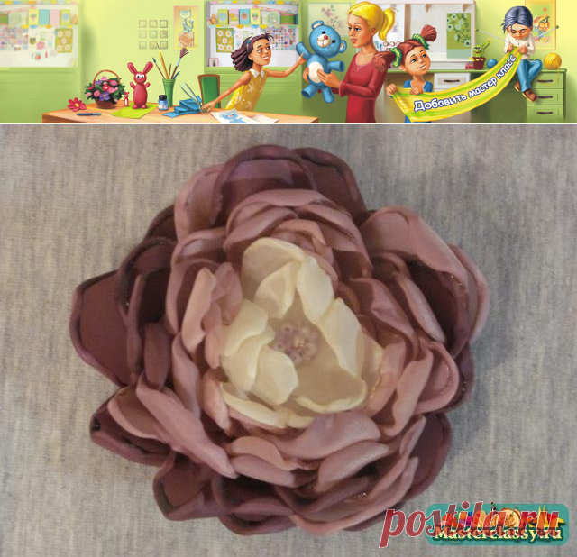 Украшения ручной работы Брошь пион Мастер класс с фото