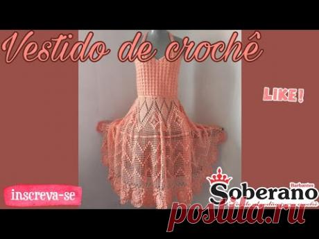 Vestido de crochê 💙 inspiração Mary Castro 1/4