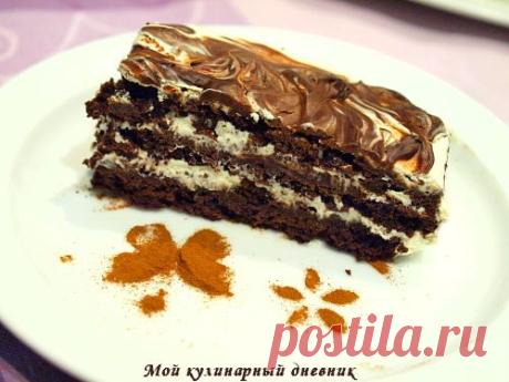 Трюфельный торт с кремом из белого шоколада