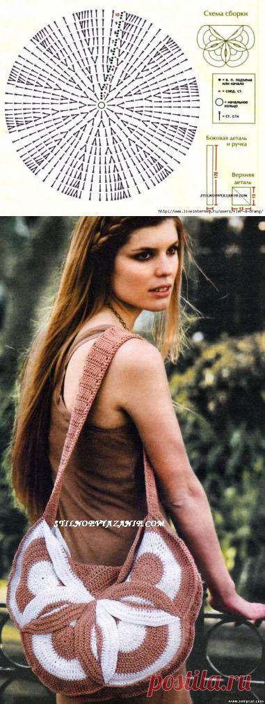 Оригинальная сумочка крючком.