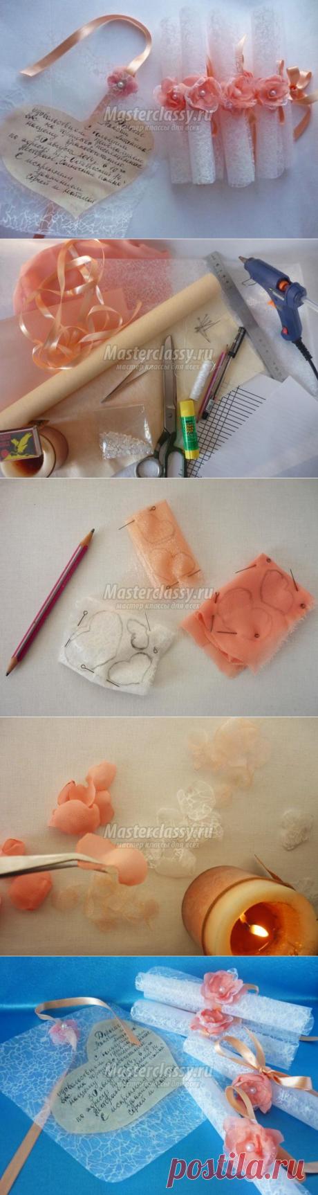 Свадебные пригласительные из органзы своими руками. Мастер-класс с пошаговыми фото