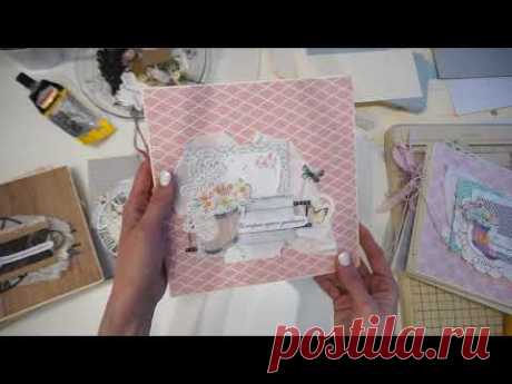 Процесс декора обложек - Скрапбукинг мастер-класс / Aida Handmade