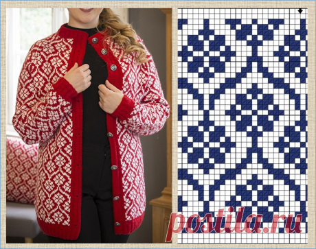 Подборка- 40 схем самых шикарных жаккардовых узоров - модели плюс схемы - в копилку вязальщиц | МНЕ ИНТЕРЕСНО | Яндекс Дзен