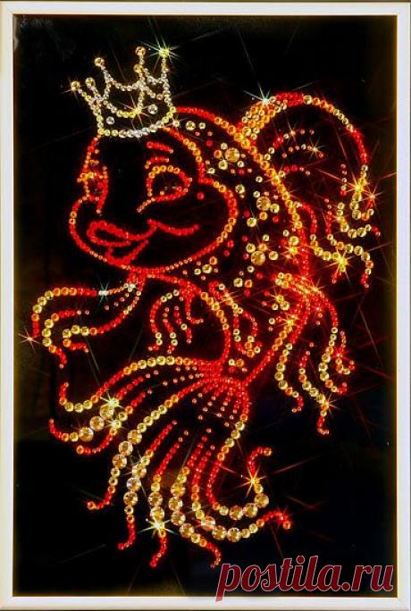 Использование картинок Сваровски для точечной росписи