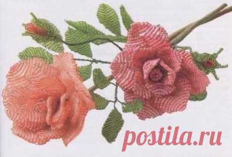 ​Роза из бисера