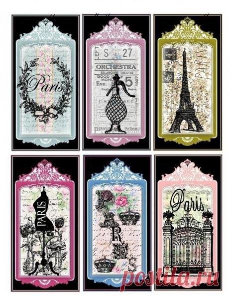 шикарные этикетки и картинки для декупажа