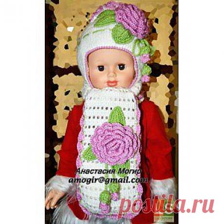 Тёплый комплект для девочки: двойная шапка и шарф - Ручная работа на LangeSTORE - Ручная работа LS - Эксклюзивные и Авторские HandMade изделия ручной работы вы можете купить и продать на портале LangeSTORE