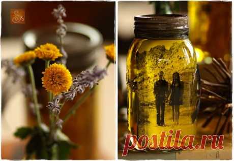 Консервированное фото-воспоминание. Фотография, наверное, просто приклеена к задней стороне банки скотчем…