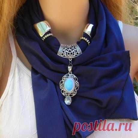 Стильные украшения из шарфов и платков. МК