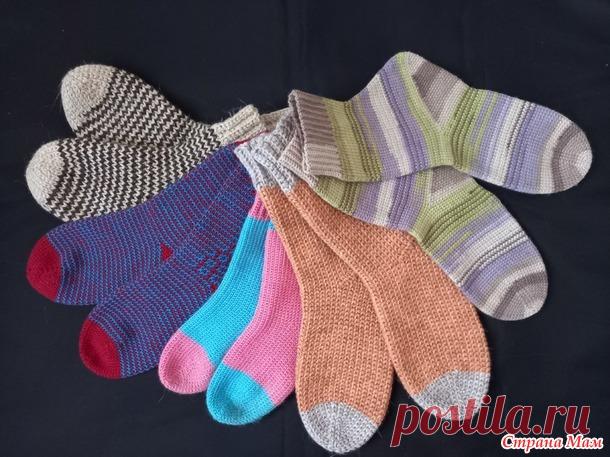 Онлайн. Вязание носков столбиками без накида в раскол. - Школа рукоделия - Страна Мам