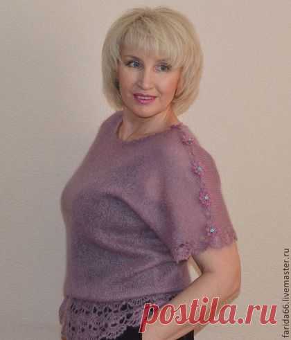 Купить Кофта "Как хороши, как свежи были розы..." РЕЗЕРВ - бледно-розовый, однотонный