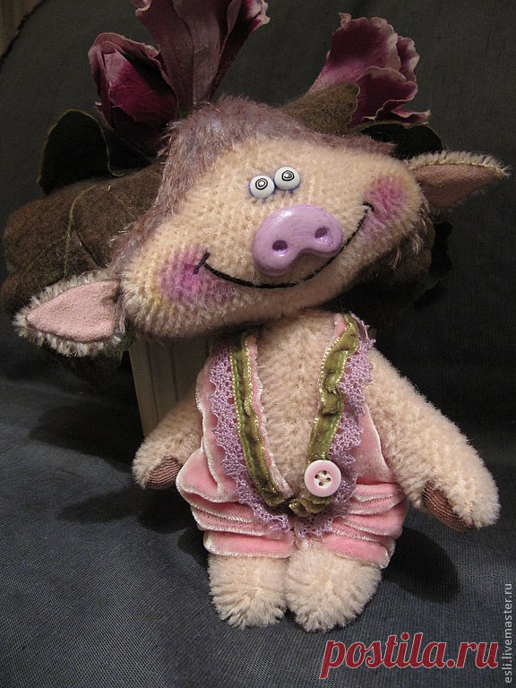 Хрюн Дель-Дель – заказать на Ярмарке Мастеров – W3PIRU | Мягкие игрушки, Москва