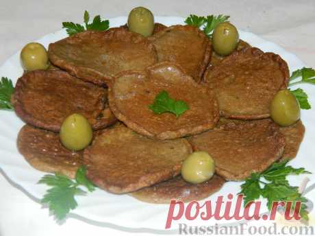 Рецепт: Нежные печеночные оладьи на RussianFood.com