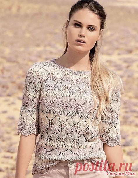 Ажурный джемпер в пастельных тонах - Вязание - Страна Мам