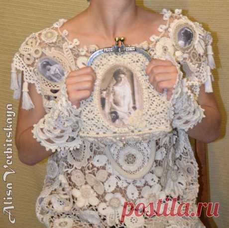 Платье ВенчальноеВязаная аппликация ирландское от AlisaSonya