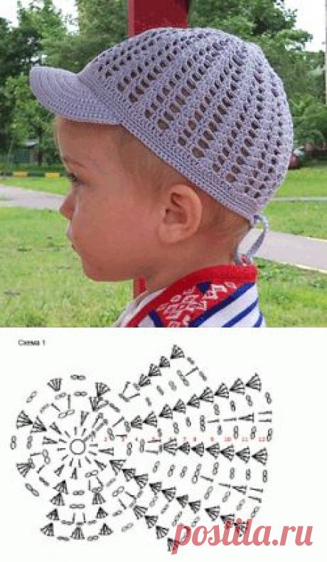 lutik-вязание крючком и спицами: кепка для мальчика крючком cap for a boy crochet
