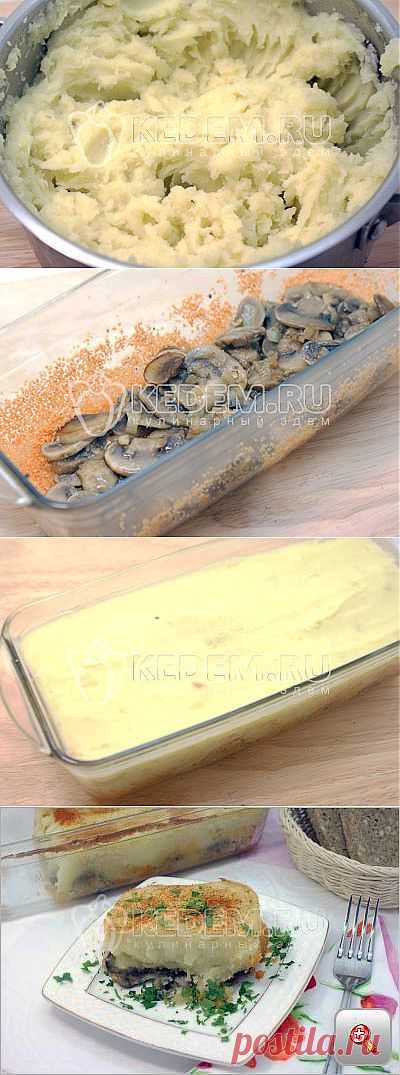 Картофельная запеканка с грибами - . Постные рецепты