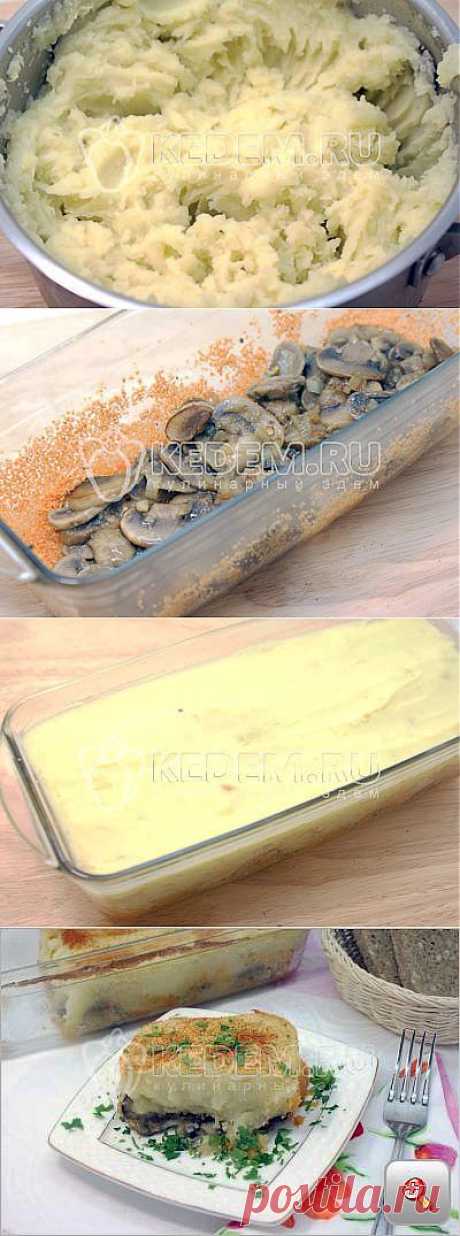 Картофельная запеканка с грибами - . Постные рецепты