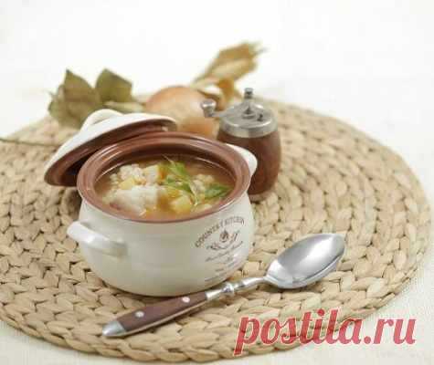 Постный рыбный суп с перловой крупой — Домашняя кулинария