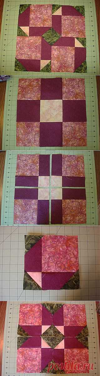 Little Bunny Quilts: Scrap Block Challenge: Garden Disappearing Nine Patch Tutorial