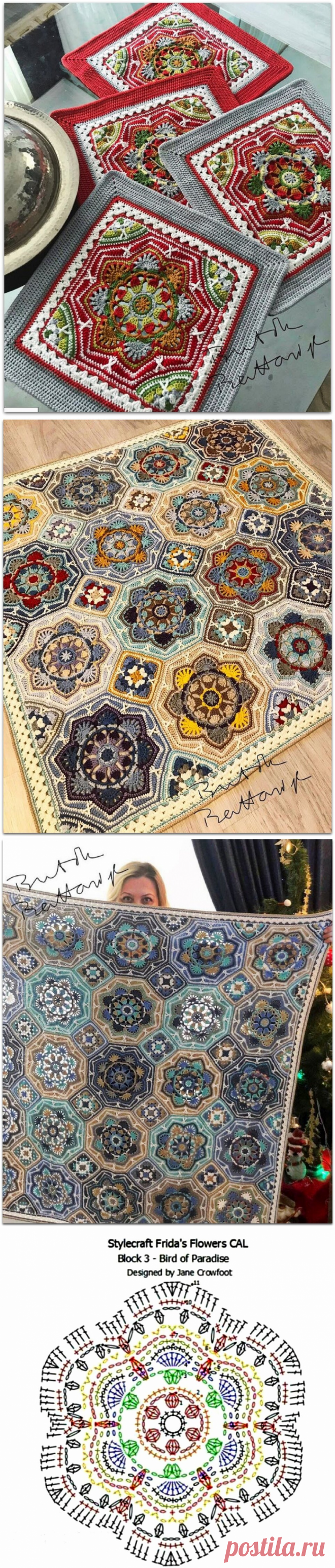 Многоцветная красота пледов и покрывал крючком от Butik Battaniye | Paradosik_Handmade | Яндекс Дзен